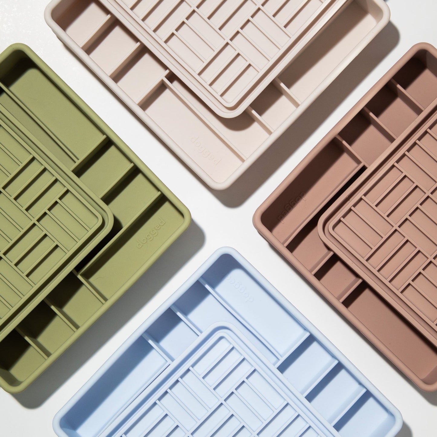 3-in-1 parquet slow feeder bowl - fig