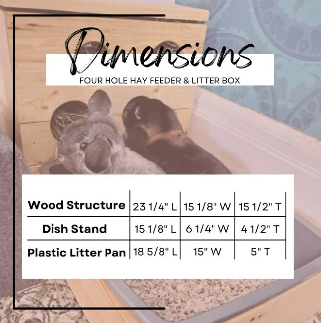 Four Hole Hay Feeder and Litter Box