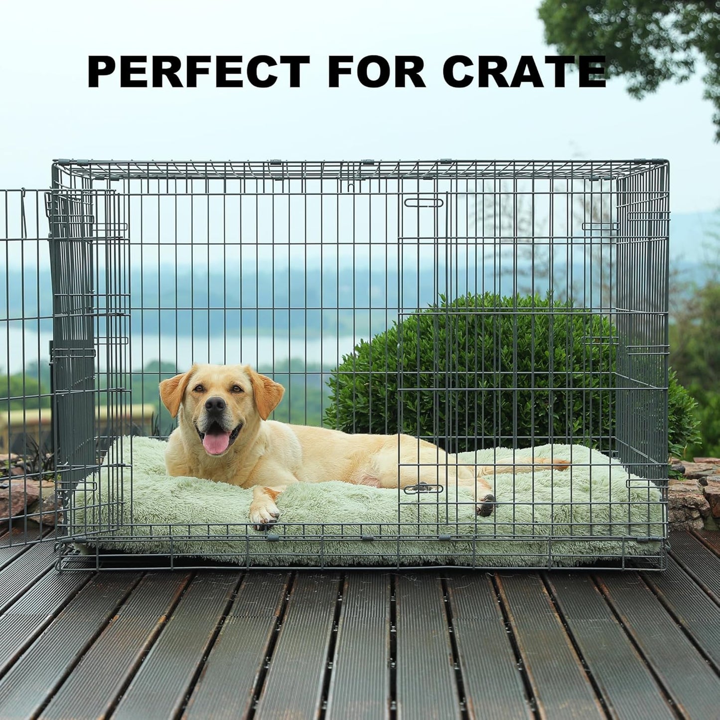 BEDFOLKS Waterproof Dog Bed - Sage Green (47" x 29")