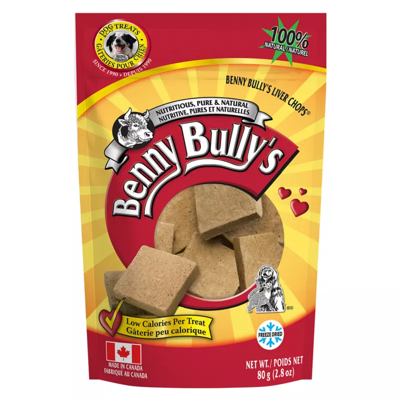 BENNY BULLY'S Liver Chops Dog Treat - Beef Liver (80g)