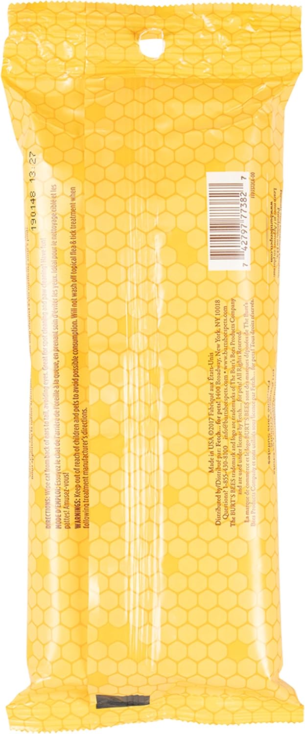 BURT'S BEES for Cats Natural Dander Reducing Wipes 50ct