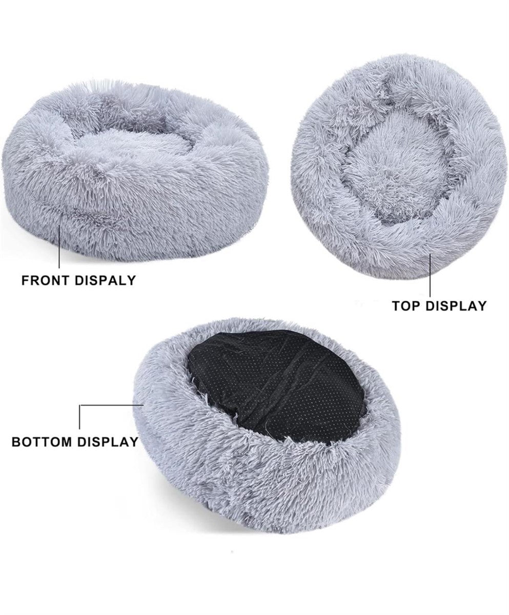 Calming Dog and Cat Bed (Donut) - 80x80cm