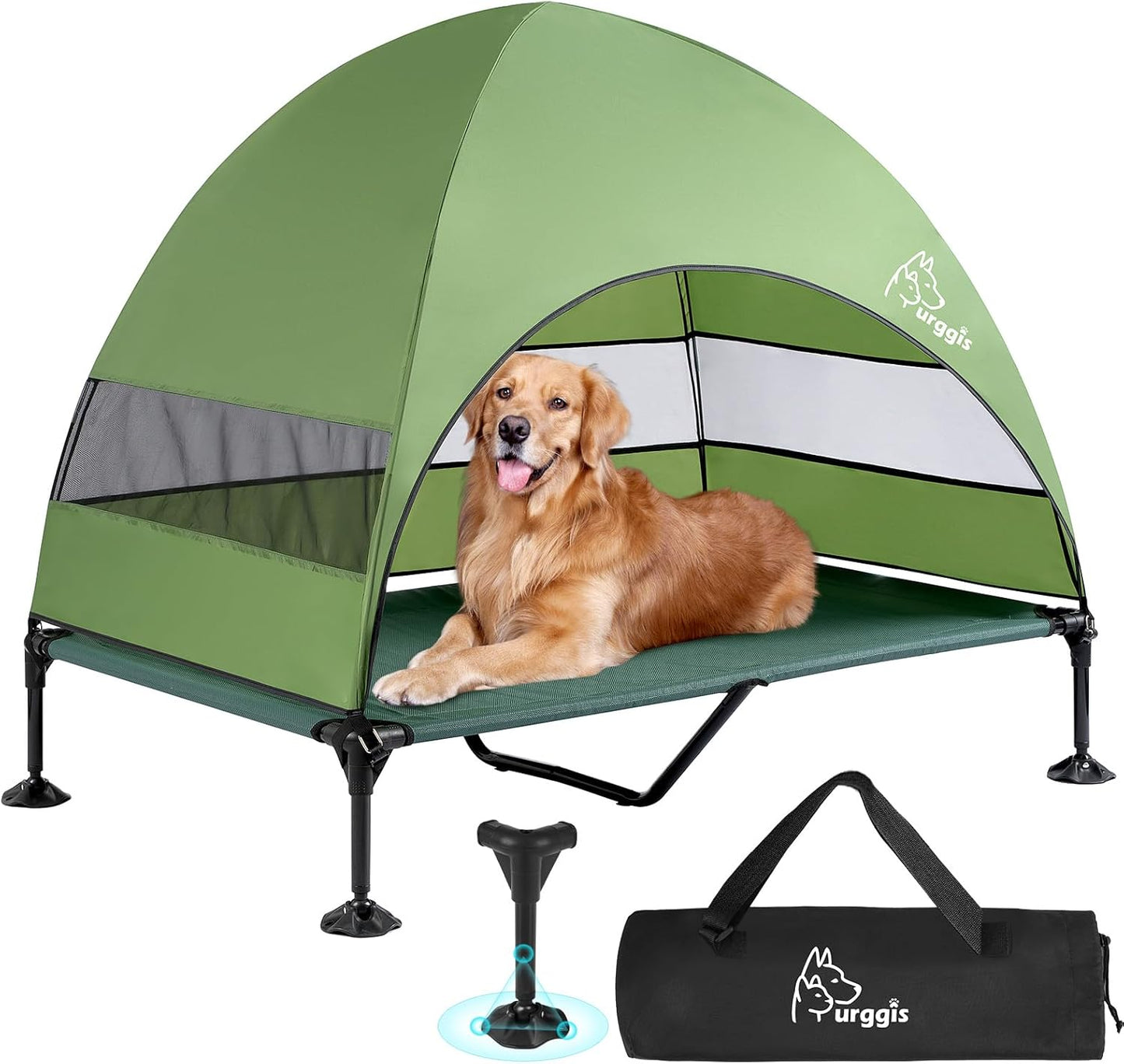 Portable Elevated Pet Bed with Canopy