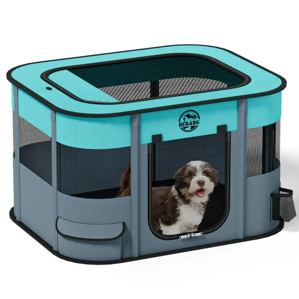 Dog Playpen - Portable, Foldable Crate/Kennel (S)