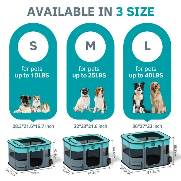 Dog Playpen - Portable, Foldable Crate/Kennel (S)