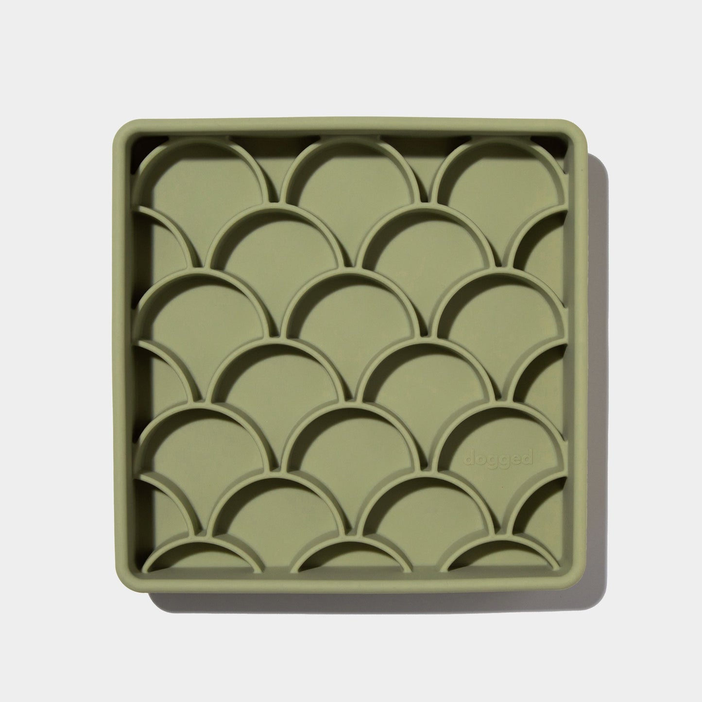 3-in-1 fish scale slow feeder bowl - olive