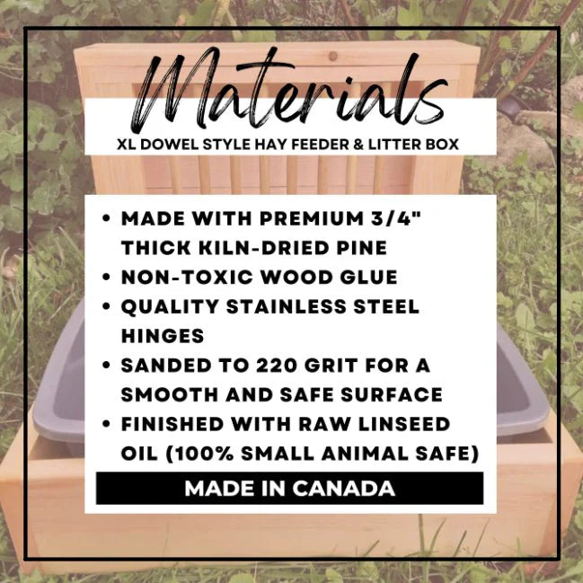 Rabbit Hay Feeder & Litter Box (XL Dowel)