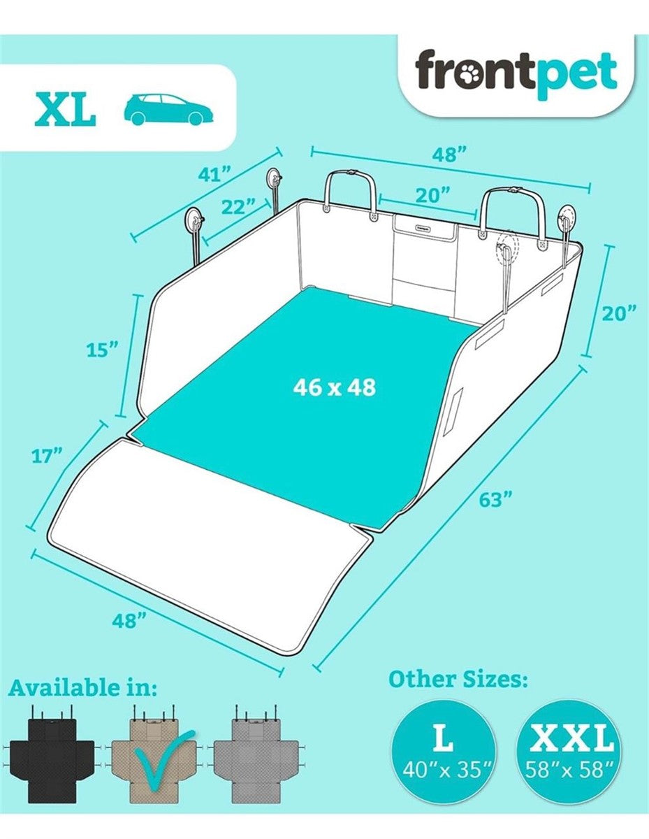 FRONTPET Quilted Dog Cargo Cover for SUV (XL)