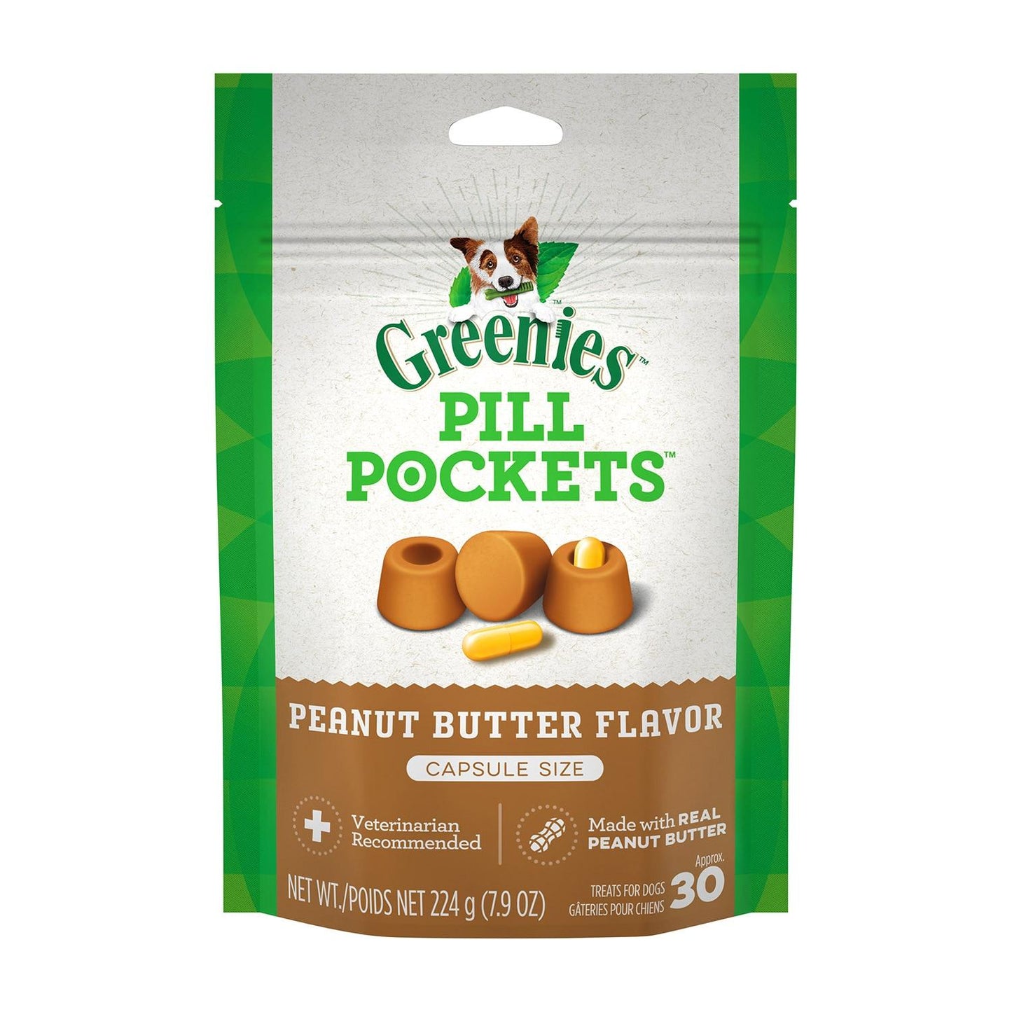 GREENIES Pill Pockets 7.9oz (30ct) - Peanut Butter