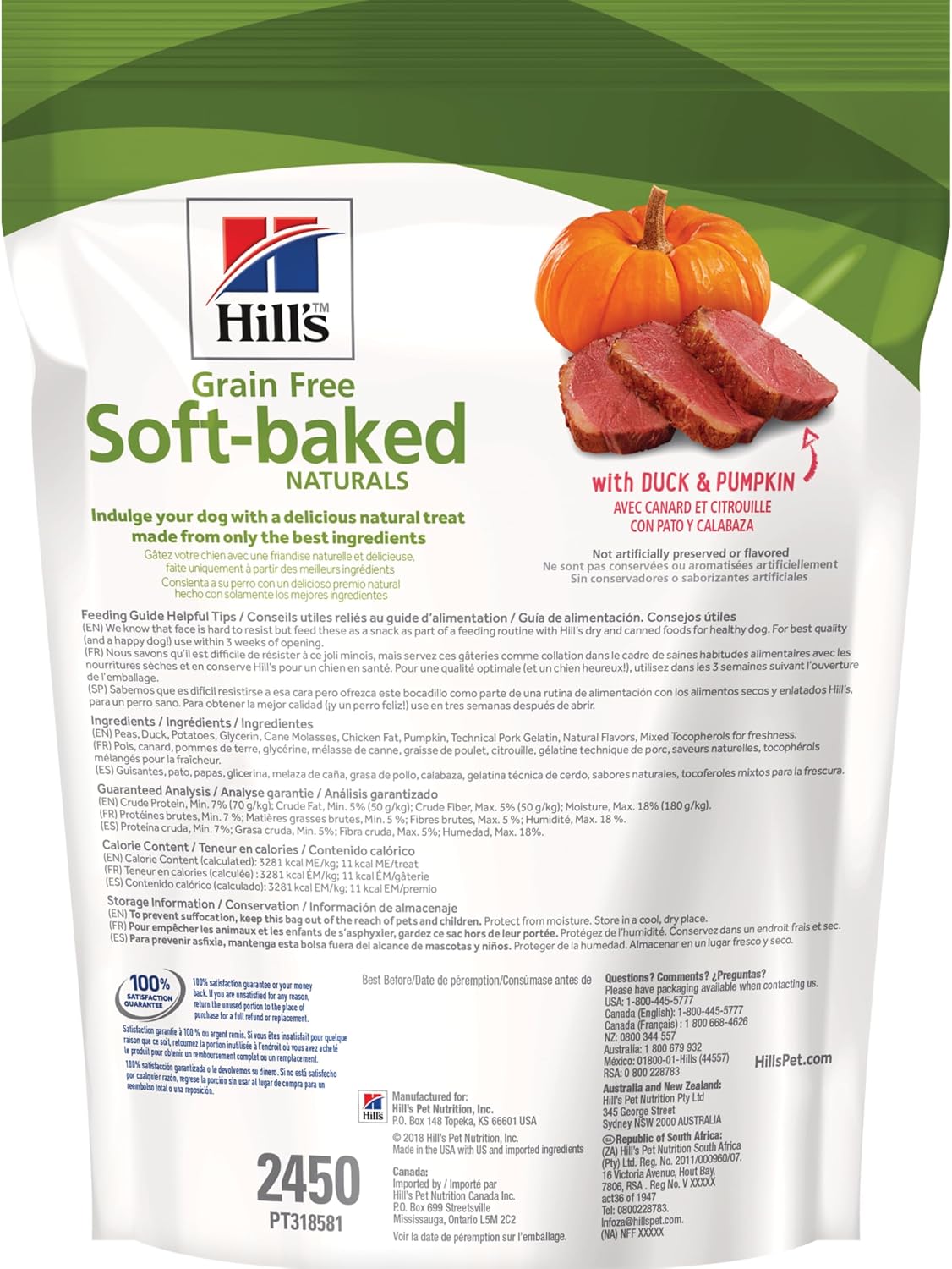 HILLS Science Diet Soft-Baked Naturals w/ Duck & Pumpkin - 227g