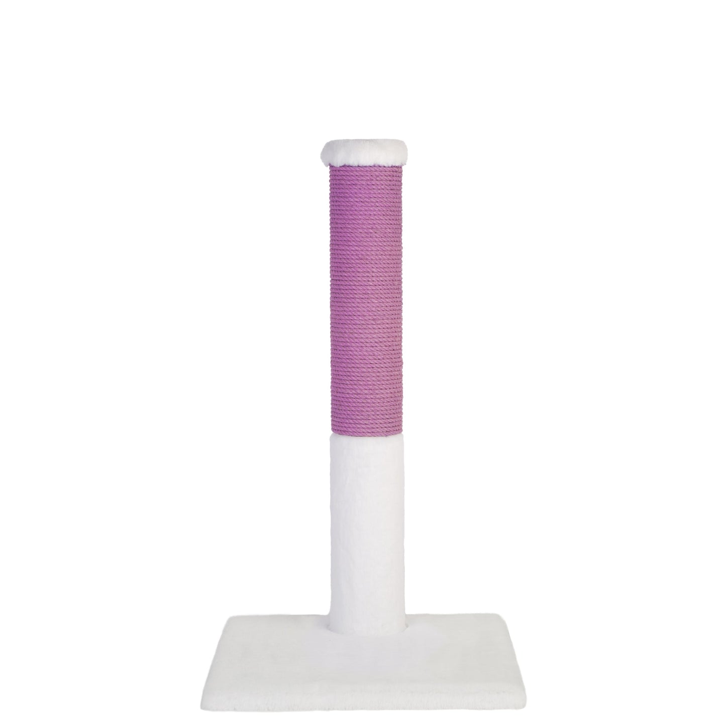 Noba Classic 28" Scratching Post - White Faux Fur