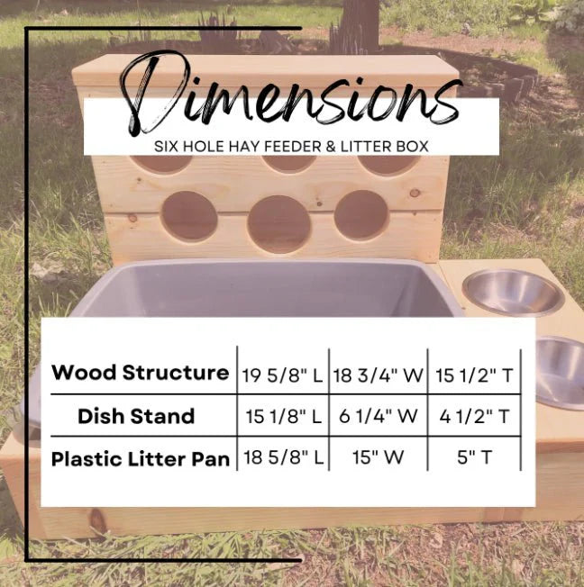 Six Hole Rabbit Hay Feeder & Litter Pan Combo