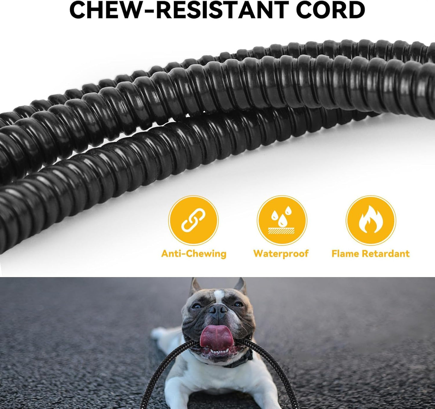 PETLESO Heated Pet Bowl with Antibite Wire/Cord - 2.2L, 35W