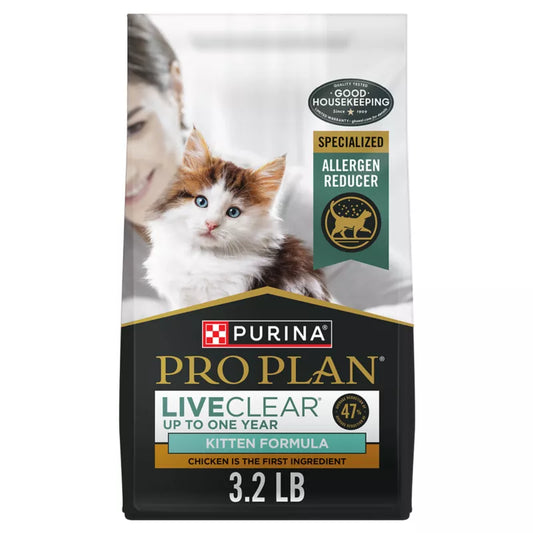 PURINA Pro Plan LiveClear Kitten Dry Cat Food - Chicken & Rice (3.2lb)