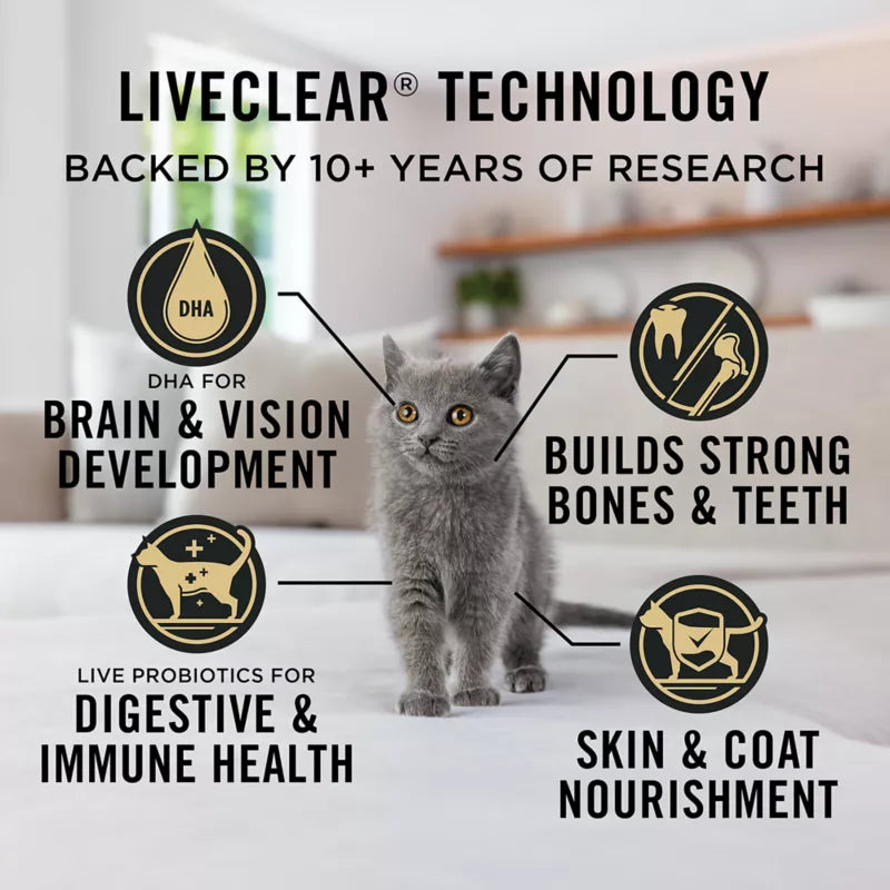 PURINA Pro Plan LiveClear Kitten Dry Cat Food - Chicken & Rice (3.2lb)