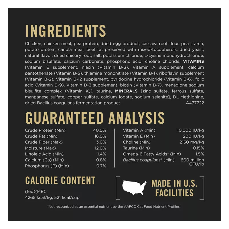 PURINA Pro Plan Vital Systems Adult Cat - Chicken (3lb)