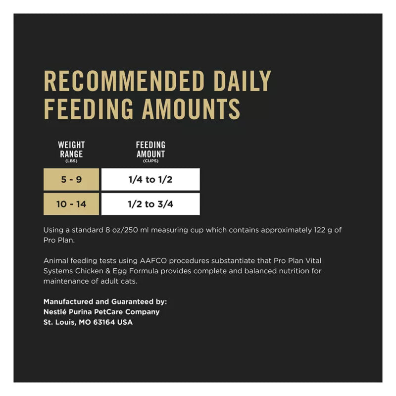 PURINA Pro Plan Vital Systems Adult Cat - Chicken (3lb)