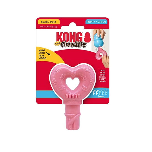 KONG ChewStix Puppy Twist Heart (S) - Pink