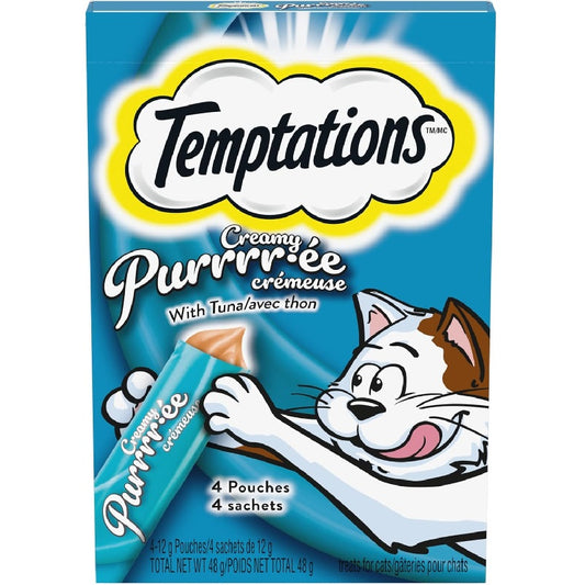 TEMPTATIONS Cat Food Creamy Puree Tuna - per 12g pouch
