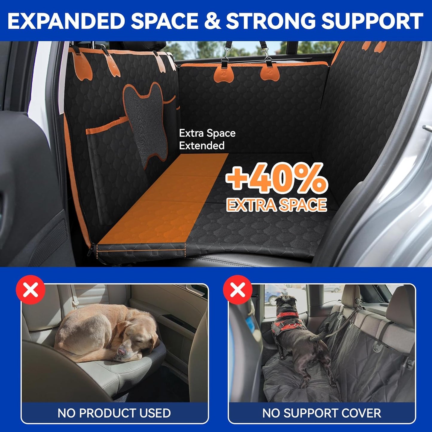 RENGUE Back Seat Extender Dog Seat