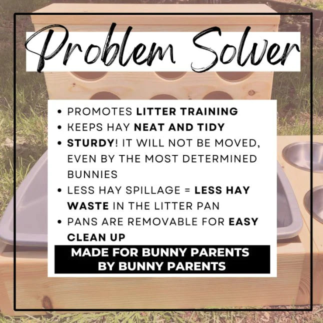Six Hole Rabbit Hay Feeder & Litter Pan Combo