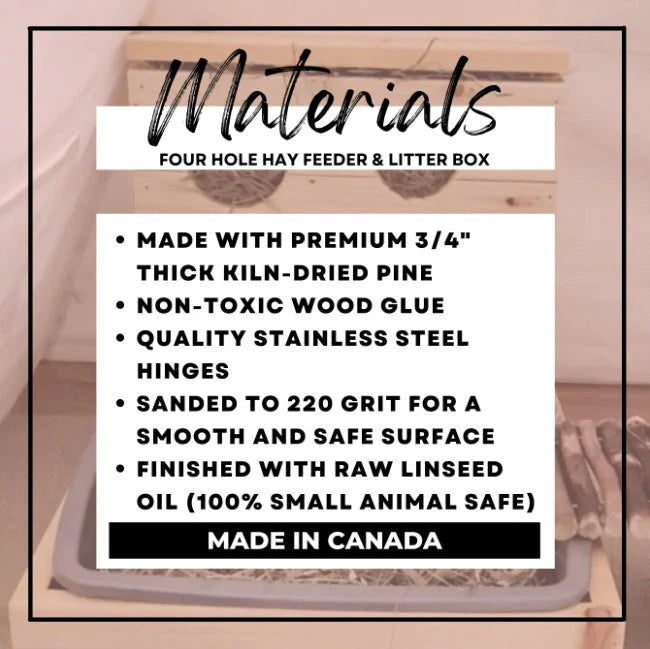 Four Hole Hay Feeder and Litter Box