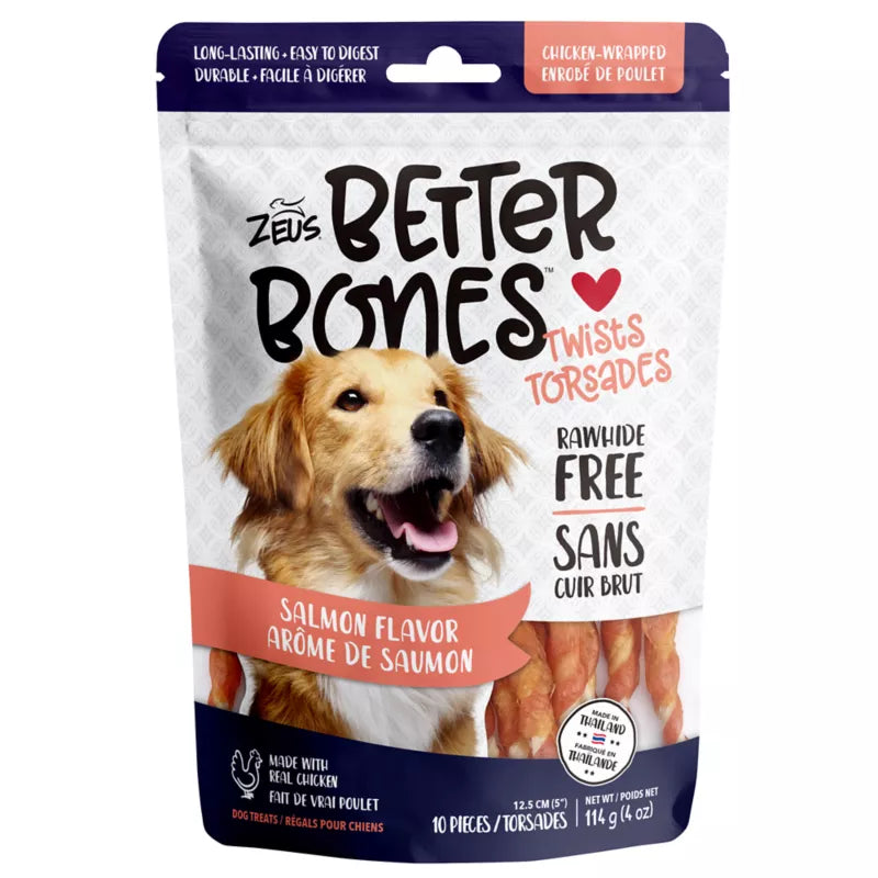 ZEUS Better Bones Twists - Salmon Flavour - 114g