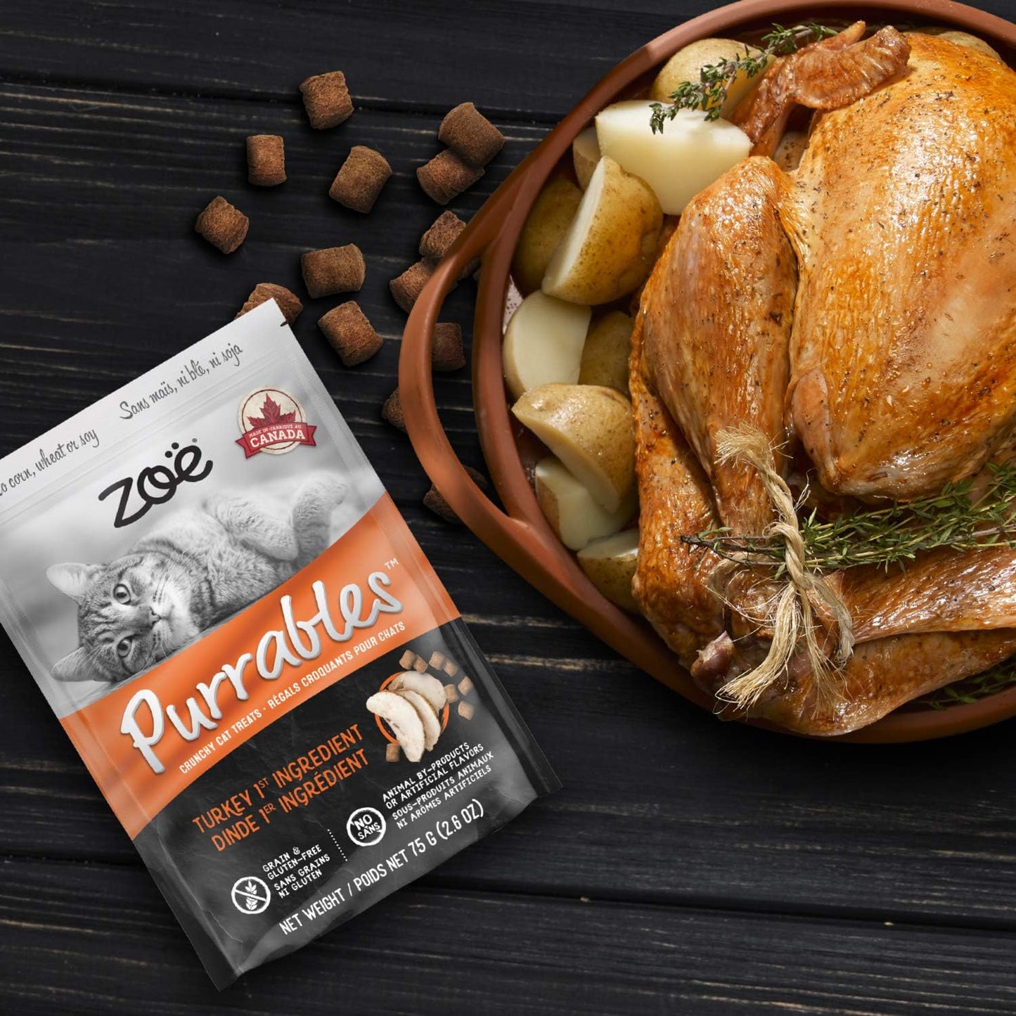 ZOE Purrables Cat Treats - Turkey (75g)