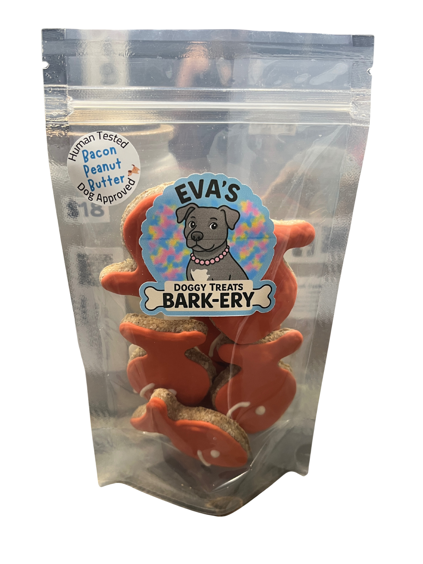 EVA'S Bacon Peanut Butter Icing Cookies - Gold Fish