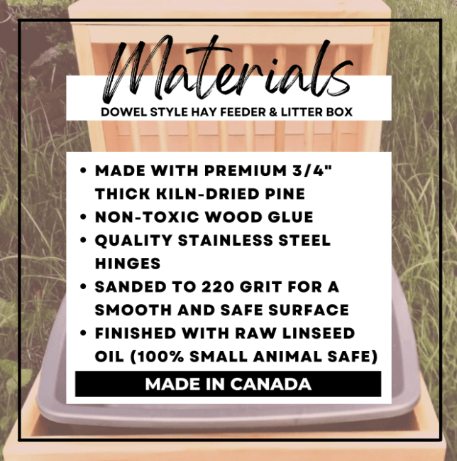 Dowel Style Hay Feeder and Litter Size